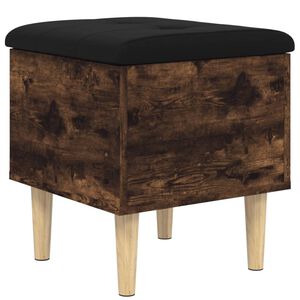 vidaXL Banc de rangement ch&ecirc;ne fum&eacute; 42x42x46 cm bois d'ing&eacute;nierie