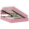 vidaXL Lit de Rangement avec t&ecirc;te de lit Rose 140 x 190 cm Velours