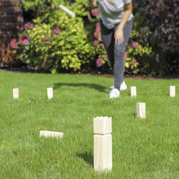 HI Ensemble de jeu de Kubb en bois d'ext&eacute;rieur