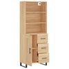 vidaXL Buffet haut Chêne sonoma 69,5x34x180 cm Bois d'ingénierie