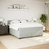 vidaXL Sommier &agrave; lattes de lit et matelas Gris clair 180x200cm Velours
