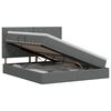 vidaXL Lit avec rangement et matelas Gris fonc&eacute; 160 x 200 cm tissu