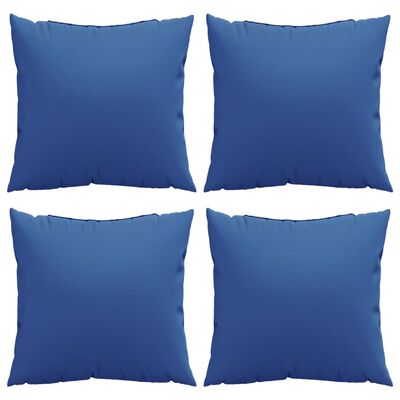 vidaXL Coussins décoratifs lot de 4 bleu royal 50x50 cm tissu