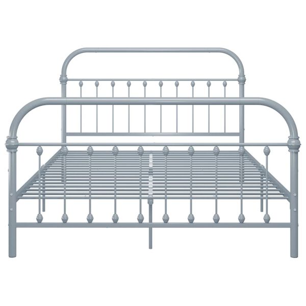 vidaXL Cadre de lit sans matelas gris métal 120x200 cm