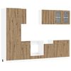 vidaXL Unit&eacute; de cuisine Lyon 8 pc Ch&ecirc;ne artisanal Bois d'ing&eacute;nierie