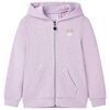 Sweatshirt &agrave; capuche et fermeture &eacute;clair pour enfants m&eacute;lange lila 104