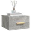 vidaXL Tables de chevet murales 2 pcs gris b&eacute;ton 35x35x20 cm