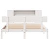 vidaXL Lit biblioth&egrave;que sans matelas blanc 120x190 cm bois pin massif