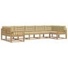 vidaXL Ensemble de canap&eacute;s d'ext&eacute;rieur 7 pc Blanc et Beige