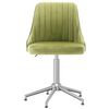 vidaXL Chaise pivotante de salle &agrave; manger Vert clair Velours