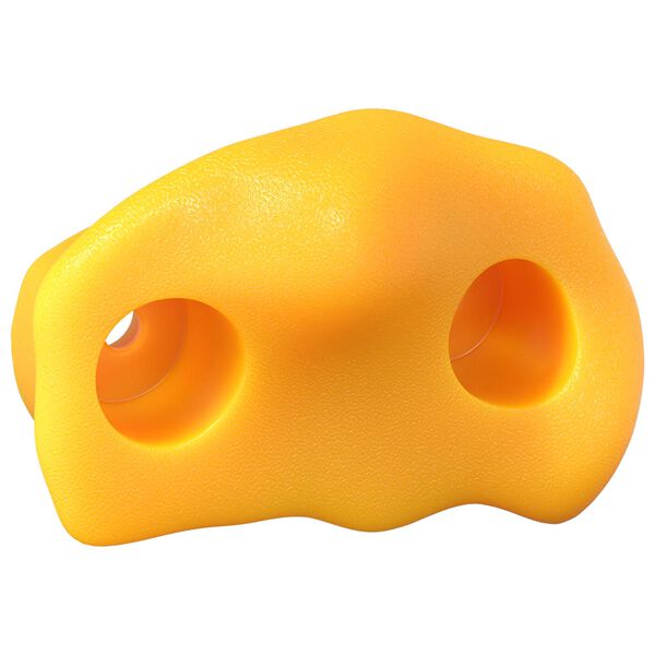 vidaXL Pr&eacute;hension d'escalade 2 pcs Jaune 100 x 67 x 43 mm PP