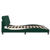 vidaXL Cadre de lit sans matelas vert fonc&eacute; 200x200 cm velours