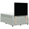 vidaXL Sommier &agrave; lattes de lit et matelas gris clair 120x190cm velours