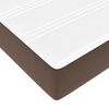 vidaXL Cadre de lit ottoman avec matelas marron 180x200 cm similicuir