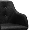 vidaXL Chaise pivotante de salle &agrave; manger Noir Tissu