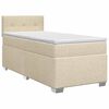 vidaXL Lit boxspring avec matelas Cr&egrave;me 80 x 200 cm Tissu
