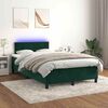 vidaXL Sommier &agrave; lattes de lit avec matelas LED vert fonc&eacute; 120x190 cm