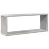 vidaXL &Eacute;tag&egrave;res murales cube 4 pcs Gris b&eacute;ton Bois d&rsquo;ing&eacute;nierie
