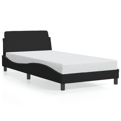 vidaXL Cadre de lit sans matelas noir 100x200 cm velours