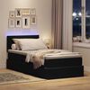 vidaXL Lit avec rangement et LED avec LED Noir 100 x 200 cm Velours