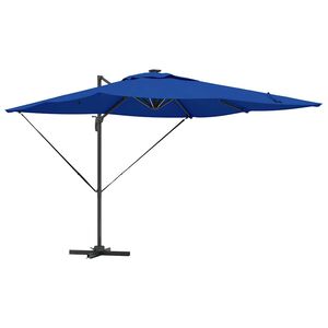 vidaXL Parasol Bleu azure 286 x 284 x 270 cm Aluminium et polyester