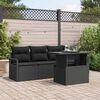 vidaXL Ensemble de Canap&eacute;s avec coussin 5 pcs Noir polyrotin