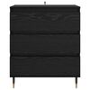 vidaXL Buffet avec tiroir Ch&ecirc;ne noir 60 x 35 x 70 cm Bois d'ing&eacute;nierie