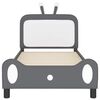 vidaXL Cadre de lit pour enfants avec t&ecirc;te de lit Gris clair PU