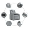 vidaXL Fauteuil inclinable en tissu gris clair