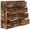 vidaXL Buffet ch&ecirc;ne fum&eacute; 100x35x99 cm bois d'ing&eacute;nierie