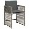 vidaXL Ensemble de salle &agrave; manger pour jardin 5 pcs Gris polyrotin