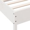 vidaXL Cadre de lit sans matelas blanc 140x190 cm bois de pin massif
