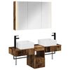vidaXL Ensemble d'armoire de salle de bain 4 pc Bois ancien