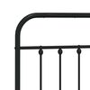 vidaXL Cadre de lit m&eacute;tal sans matelas avec pied de lit noir 180x200cm