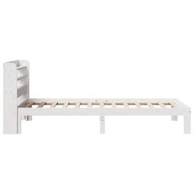 vidaXL Cadre de lit avec tête de lit sans matelas blanc 90x200 cm