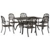 vidaXL Ensemble &agrave; manger de jardin 7 pcs bronze aluminium coul&eacute;