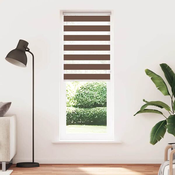 vidaXL Store z&egrave;bre marron 85x200 cm largeur du tissu 80,9 cm polyester