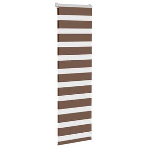 vidaXL Store z&egrave;bre marron 40x100 cm largeur du tissu 35,9 cm polyester