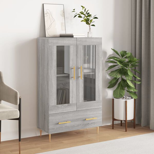 vidaXL Buffet haut sonoma gris 69,5x31x115 cm bois d'ing&eacute;nierie