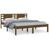 vidaXL Cadre de lit sans matelas marron miel 160x200cm bois pin massif
