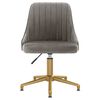vidaXL Chaises pivotantes &agrave; manger lot de 2 Gris clair Velours