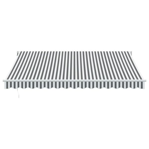 vidaXL Auvent r&eacute;tractable anthracite et blanc 4x3 m tissu et aluminium