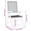 vidaXL Chaises inclinables de jardin lot de 6 beige rotin bois massif
