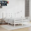 vidaXL Cadre de lit sans matelas blanc bois massif 120x200 cm