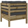 vidaXL Salon de jardin avec coussins 12 pcs bois de pin impr&eacute;gn&eacute;