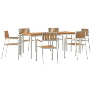 vidaXL Ensemble de repas ext&eacute;rieur 7 pc 200 x 90 x 75 cm