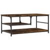 vidaXL Table basse ch&ecirc;ne fum&eacute; 90x49x40 cm bois d'ing&eacute;nierie