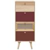 vidaXL Buffet haut avec tiroirs 40x30x95 cm bois d'ing&eacute;nierie