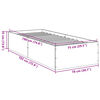 vidaXL Cadre de lit sans matelas gris b&eacute;ton 75x190 cm