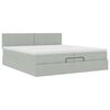 VidaXL Cadre de lit ottoman avec matelas gris clair 200x200 cm velours